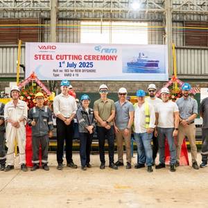 First Steel Cut for Rem Offshore’s Third Vard-Built CSOV