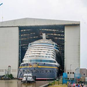 Meyer Werft Floats Out Cruise Ship Disney Treasure