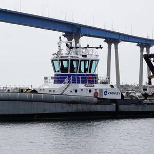 Crowley Christens the US' First Electric Tug eWolf
