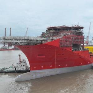 Jan De Nul’s Largest Cable Laying Vessel Hits Water in China (Video)