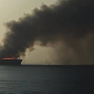 Breaking: Fire Breaks Out as Oil Tanker and Cargo Vessel Ship in North Sea