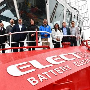 World’s First Fully Electric Harbor Tugboat Named
