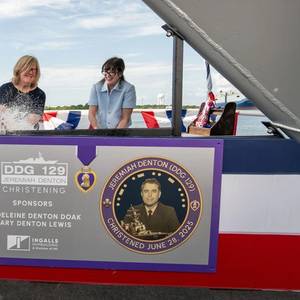 Guided Missile Destroyer Jeremiah Denton (DDG 129) Christened