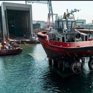 Sanmar Launches Third Electric Tugboat