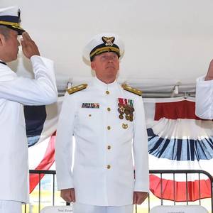 Change of Command at USCG R&D Center