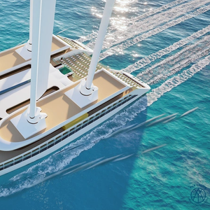 YSA Design Unveils Sail Powered Cruise Ship Catamaran