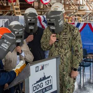 Ingalls Authenticates Keel of Destroyer George M. Neal (DDG 131)