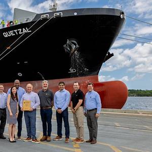 JAXPORT Welcomes Crowley's Newest LNG-Powered Containership on Maiden Voyage