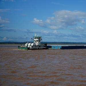 Vessels Run Aground in the Rivers of the Drought-hit Amazon Region
