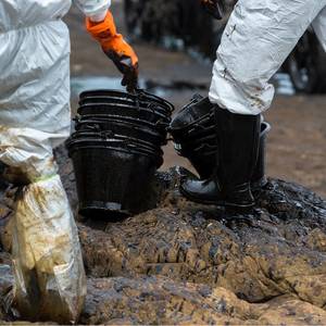 Russia Clearing Beaches After Black Sea Oil Spill