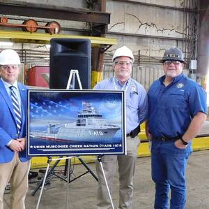 Bollinger Holds Steel Cutting Ceremony for T-ATS 10