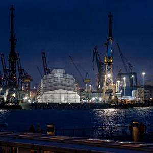 Russian Billionaire's Yacht Stuck in Hamburg Shipyard