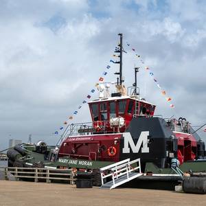 Moran Towing Christens New Tug Mary Jane Moran at Port Arthur