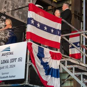 US Navy Christens the Future USNS Point Loma