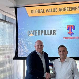 Tidewater Inks Global Support Deal with Caterpillar