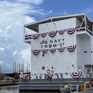 Conrad Shipyard Hosts Ceremony for First-of-class US Navy Barge