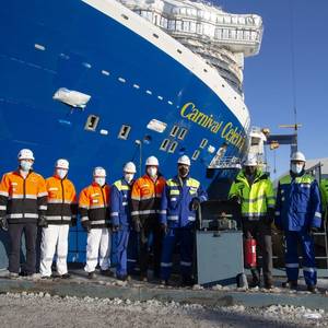 Shipbuilding; Carnival Celebration floated out at Meyer Turku in Finland