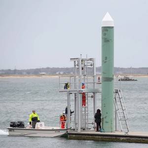 Mass Maritime Puts on Offshore Wind Training Demo for Governor Baker