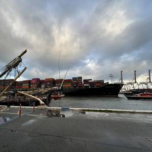 Containership Strikes Tall Ship at Berth in Australia