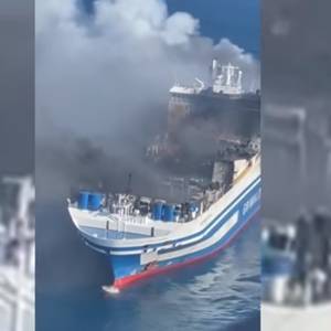 Two Trapped, Scores Rescued After Flames Engulf Greece-Italy Ferry