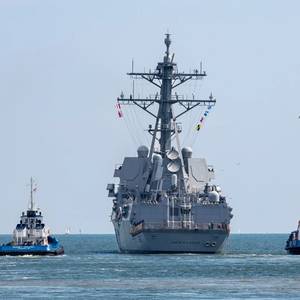 US Navy Destroyer Jack H. Lucas Departs Ingalls Shipbuilding