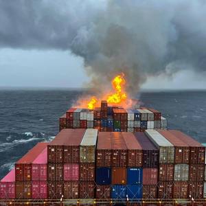 Fire Breaks Out On Maersk Containership Off Coast of India