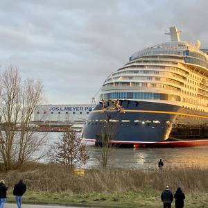 Disney's New Cruise Ship Floated Out at Meyer Werft