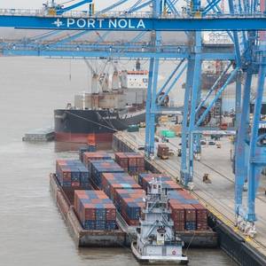 Port NOLA Bests Container-on-barge Record