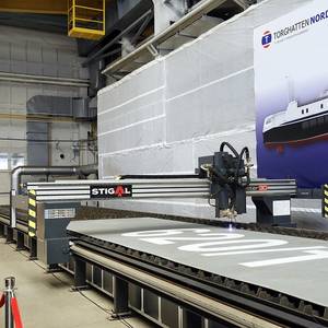 Remontowa Cuts Steel for Torghatten Nord's New Hybrid Ferry