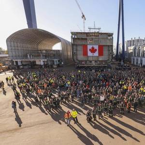 Seaspan Lays Keel for Canadian Navy's Second Joint Support Ship