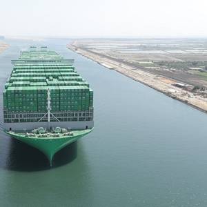 World's Largest Containership Ever Ace Transits the Suez Canal
