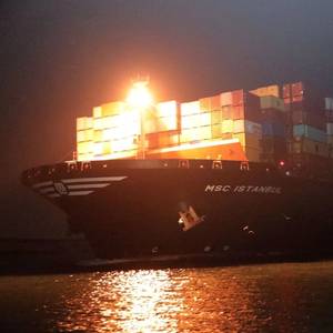 Containership Refloated After Breakdown in the Suez Canal
