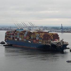 Containership That Took Down Baltimore Bridge Refloated & Towed from Channel