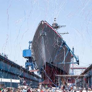 US Navy Christens the Future USS Patrick Gallagher