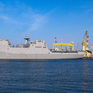 New US Navy Warship Richard M. McCool, Jr. Sails Away from Ingalls Shipbuilding