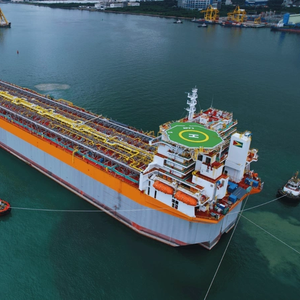 VIDEO: Hull of Giant Guyana-bound FPSO Enters Drydock in Singapore