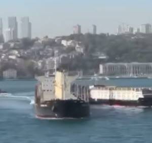 Watch: Bulker and Livestock Carrier Collide