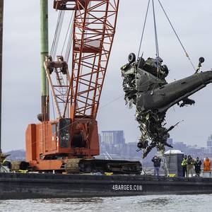 Divers Investigating Aircraft Debris