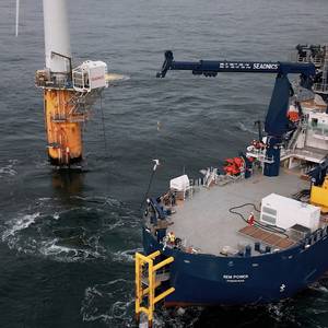 Offshore Charging Station Tested on Hybrid Construction Vessel