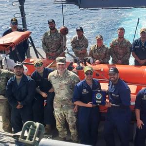 US Army Mariners Rescue Man Overboard
