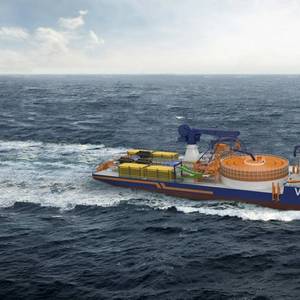 VIDEO: Hull of Van Oord's New Cable Layer Launched in Romania