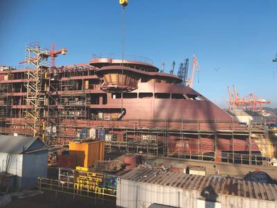 National Geographic Endurance under construction in Norway (Photo: Lindblad Expeditions)