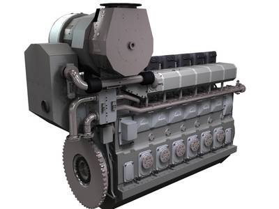 MAN 9L32/44CR engine: Image credit MAN Diesel & Turbo