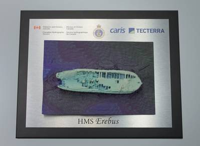  A 3D printed model of the HMS Erebus as it now sits on the ocean floor.