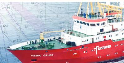 A Fugro survey vessel: Photo courtesy of Fugro