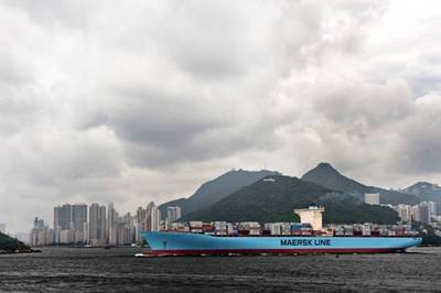 A Maersk Containership: Photo courtesy of the owners