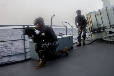 A Nigerian boarding team during a simulated hijacking scenario (File photo: Luis R. Chavez Jr. / U.S. Navy)