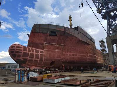 A ship under construction at a United Shipbuilding Corporation yard / Credit: United Shipbuilding Corporation (file photo)
