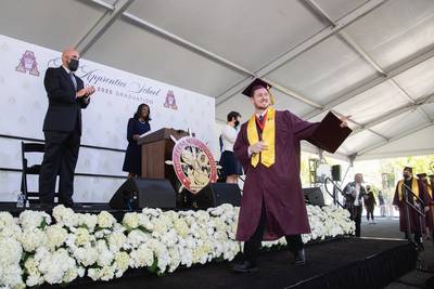 About 154 graduates of The Apprentice School at Newport News Shipbuilding were honored during graduation exercises on April 17, 2021. Due to COVID 19, the ceremony was held outdoors at the Hampton Roads Convention Center to ensure the safety of all graduates and guests, as well as event staff. Photo by Ashley Cowan/HII