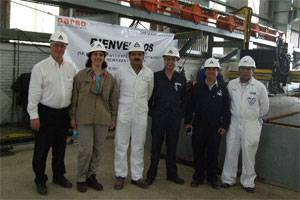 ABS team (left to right) Country Manager for Mexico Paul DeLaire, Project Manager Lynnda Pekel, Project Manager for Survey Gustavo Garcia, Senior Principal Surveyor Pietro Culicetta, Principal Surveyor Roy Ingram, and Surveyor Israel Miron.